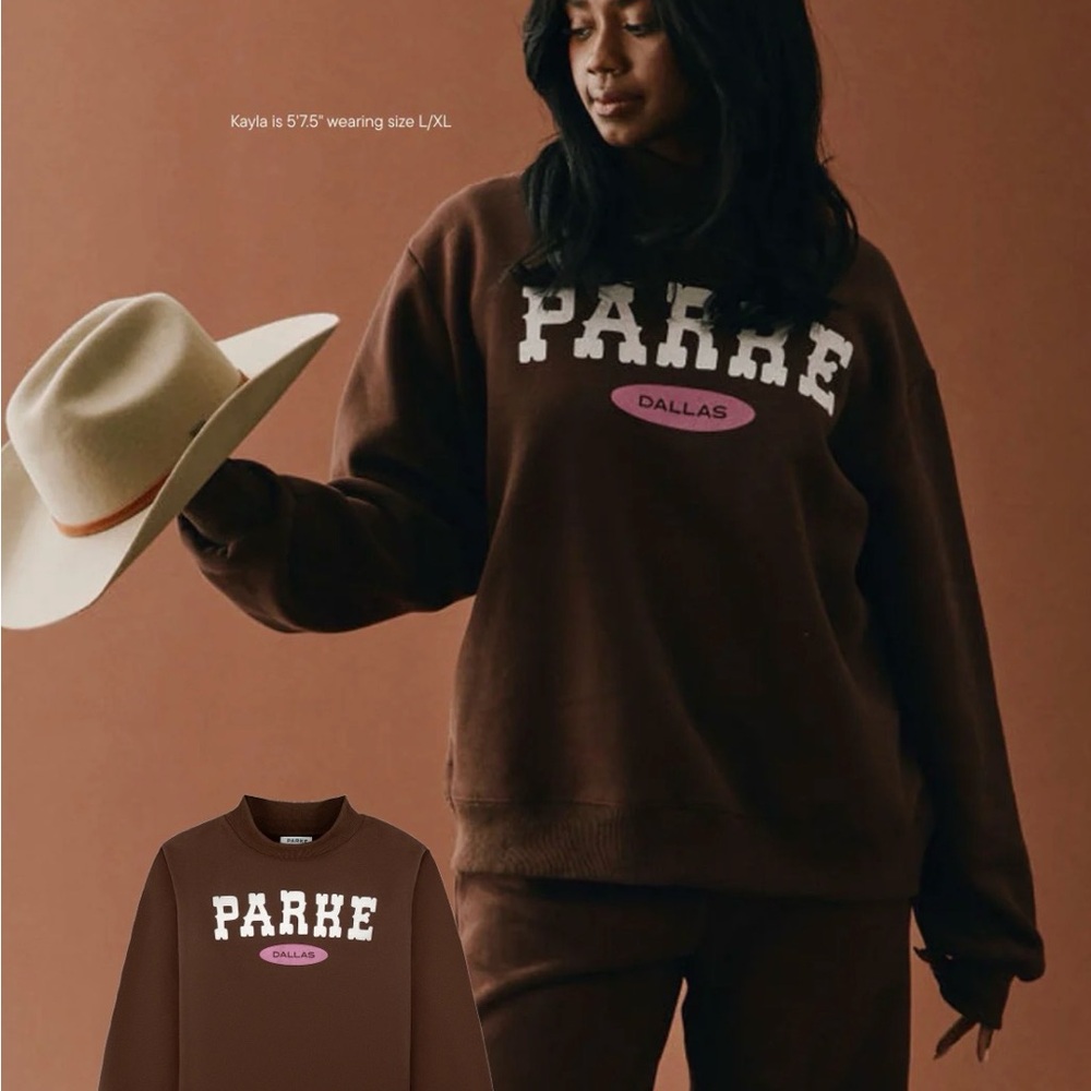 Brand New in Package! Parke Dallas Brown Mockneck Cozy Fleece Sweatshirt